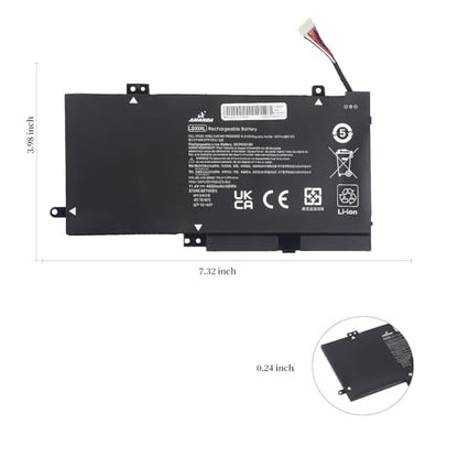 796356-005 LE03XL Laptop Battery for HP Pavilion X360 13-s120nr 13-s000 15-bk000 Series, 13-s120nr 13-s128nr 15-bk010nr 15-bk152nr M6-W101dx W010dx W102dx W103dx HSTNN-PB6M HSTNN-YB5Q - size: 9.4*5.4*1.14inch LE03XL
