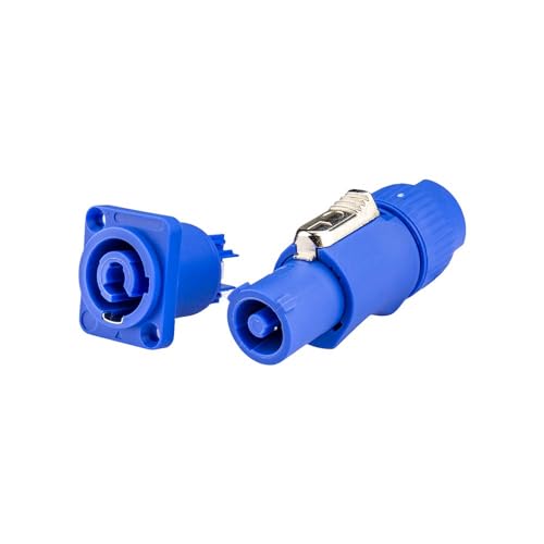 Powercon Connector Input/Output Set - Suitable for NAC3FCA Female Jack AC to Male Powercon Plug - color: 1 Set Blue+1 Set White