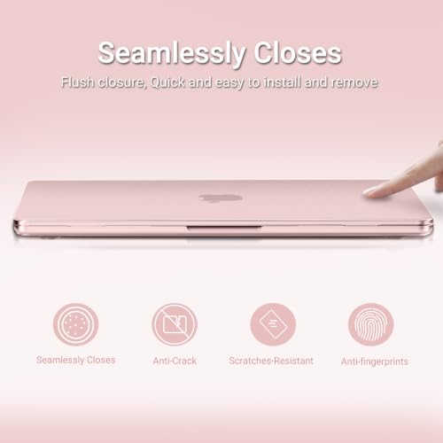 MOSISO Compatible with MacBook Neo Case 13 inch 2026 A3404 A18 Pro Chip | 4 in 1 Kit Ultra-Thin Exact-Fit Scratches&Fingerprints Resistant Protective Hard Shell Matte Case Cover, Blush Clear - color: Blush Clear