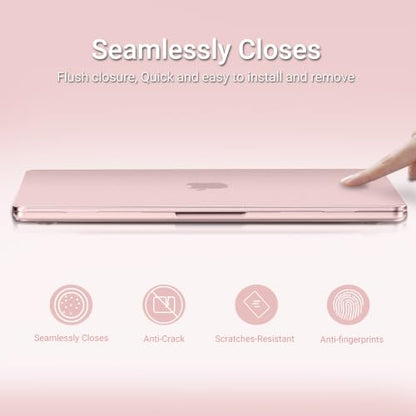 MOSISO Compatible with MacBook Neo Case 13 inch 2026 A3404 A18 Pro Chip | 4 in 1 Kit Ultra-Thin Exact-Fit Scratches&Fingerprints Resistant Protective Hard Shell Matte Case Cover, Blush Clear - color: Blush Clear
