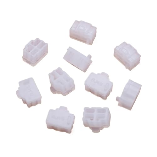 RJ45 dust Cover 100 PCS Ethernet Hub Port RJ45 Anti Dust Cover Cap Protector Plug Female Jack Connector Silicone Dustplug(Clear) - color: Clear