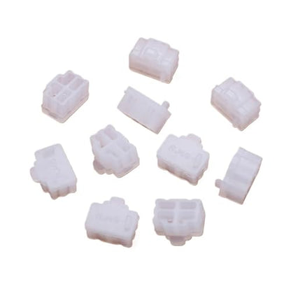 RJ45 dust Cover 100 PCS Ethernet Hub Port RJ45 Anti Dust Cover Cap Protector Plug Female Jack Connector Silicone Dustplug(Clear) - color: Clear