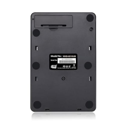 Adesso WKB-6010UB - Wireless Spill Resistant 18-Key Numeric Keypad Number Pad, Black