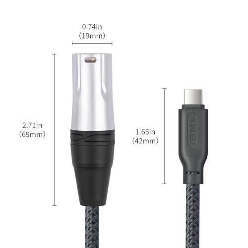 24Bit/96Khz USB c to XLR Male Audio Cable,USB C Smartphone/Laptop to XLR Male Output Cable for Amplifier, Speaker, Mixer Console, etc 3.3 FT - color: 3.3Feet