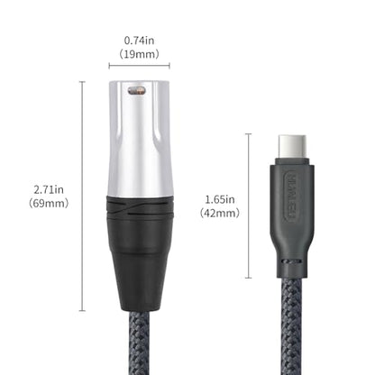 24Bit/96Khz USB c to XLR Male Audio Cable,USB C Smartphone/Laptop to XLR Male Output Cable for Amplifier, Speaker, Mixer Console, etc 3.3 FT - color: 3.3Feet