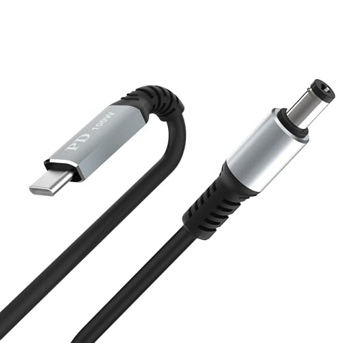 HIEbee USB C to DC 5.5mm x 2.1mm Power Charging Cord for Laptop (5521), (9.9ft USB Type C Male Input to DC 5.5 x 2.1mm Male Power Output£¬Output 20V 5A Max.Portable for Travel,Study,Outdoor Test. - size: 9.9FT