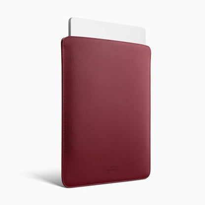 Comfyable Laptop Sleeve 13 Inch Precisely Compatible with MacBook Air M5 2026 & MacBook Pro/Neo A18, Genuine Leather Cover Case, Wine Red - color: Wine Red, size: For 13" MacBook Pro & Air & Neo
