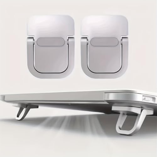 1 Pair Compact Portable Foldable Laptop Stand, Invisible Ergonomic Desk Support for 10-18 Inch Laptops, Tablets, Phones & Keyboards, ABS Material, Ideal for Office Workers, Students, Home & Travel