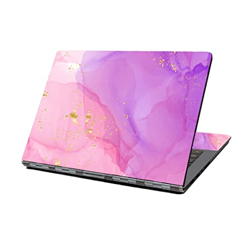Laptop Skin Sticker Decal,13.3" 14" 15" 15.4" 15.6 inch Laptop Universal Vinyl Skin Sticker Cover,Dustproof Waterproof Reusable Art Decal Protector with Free 2 Wrist Pads (Marble 1) - color: Marble 1