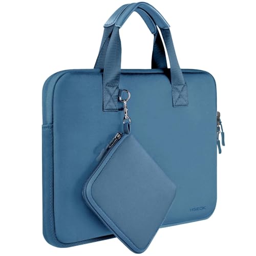 Hseok Laptop Sleeve 14 inch Case with Small Case, Compatible with MacBook Neo 14, MacBook Pro 14 M5/M4/M3/M2/M1, XPS 14 and Most 14 inch Notebooks, Neoprene Computer Handbag,Haze blue - color: Haze Blue, size: 14"