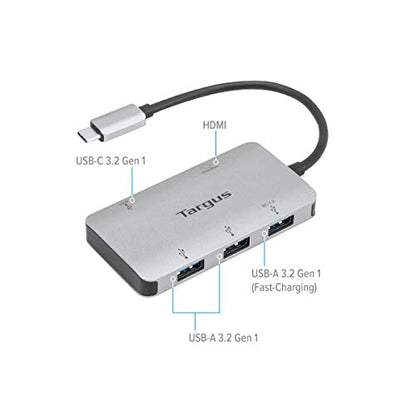 Targus USB C MP SV HDMI Adaptr Silver - style: USB-C Multi-Port Single Video 4K HDMI Adapter