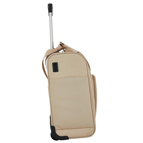 French Connection 16" Underseat Carry-On Luggage with USB/USB-C Ports, Toasted Almond - color: Toasted Almond