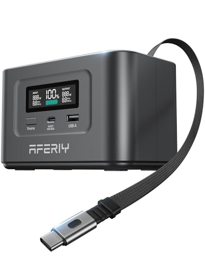 AFERIY 31000mAh Power Bank Station,100W PD3.0 Laptop Portable Charger, 145W Total Fast Charging,LiFePO4 Battery Pack 3000+ Cycles for MacBook Pro/Air/ipad/iPhone 17/16/Samsung S24/Dell/HP and More - color: Nano100-A