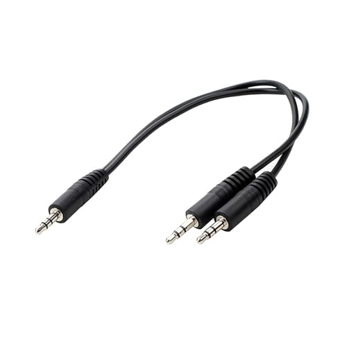 3.5mm Sound Adapter Y Splitter 3.5mm Cable Headsets 2 Male to 1 Male for Laptop Phone Earphone Headphone Microphone