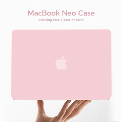 B BELK for MacBook Neo Case 13 inch 2026 Release Model A3404, Baby Pink | Scratch Resistant Protective Matte Hard Shell for Mac Neo Case with Keyboard Cover & Screen Protector, Lightweight, Snap-On - color: Rose Quartz