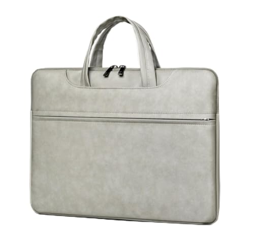 Travel Laptop Handbag 15-16 Inch ONLY MacBook Air 15 Pro 16 M2 M3 Acer Nitro 5 HP Spectre Pavilion Lenovo Legion ThinkPad ASUS ZenBook Pro Water Repellent School Work Commute Slim Light Grey - color: Light Grey, size: Large 15-16 Inches