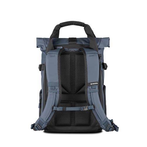 WANDRD PRVKE Rolltop 15L V4 Photography Bundle – Compact Travel Camera Backpack with Essential Camera Cube and Laptop Sleeve - color: Aegean Blue, size: 15L (Photography Bundle), style: Rolltop