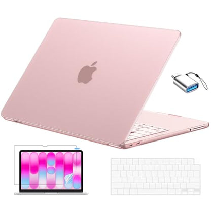EooCoo for MacBook Neo Case 13 inch 2026, Scratch Resistant, Matte Blush | 4 in 1 Kit, Durable, Easy Snap-On, Stays New, Model A3404 (A18 Pro Chip) - color: Matte Blush