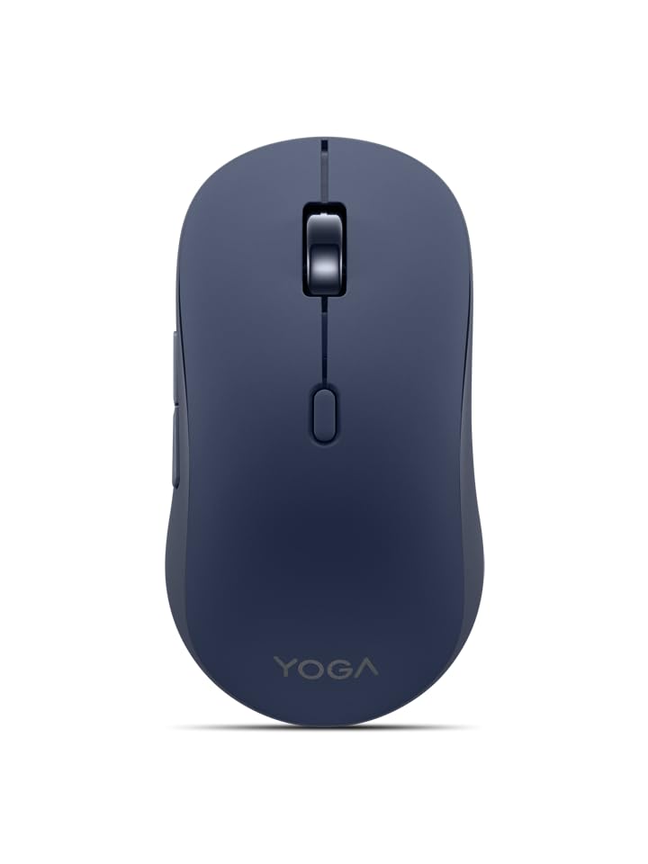 Lenovo Yoga Bluetooth Silent Mouse, 3 Level DPI Adjustment, 36 Month Battery Life, Bluetooth 5.3, 3 Device Paring, Whisper Quiet, Programmable Buttons, Smooth Finish, Cosmic Blue - color: Cosmic Blue
