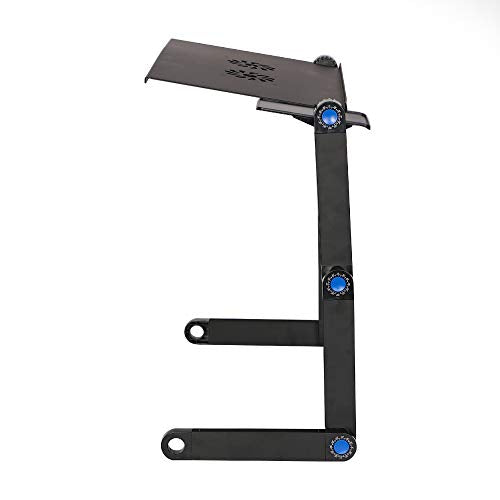 Foldable Aluminum Laptop Desk Adjustable Portable Laptop Table Stand with 2 CPU Cooling Fans and Mouse Pad Ergonomic Lap Desk for Bed and Sofa Up to 17 Inches