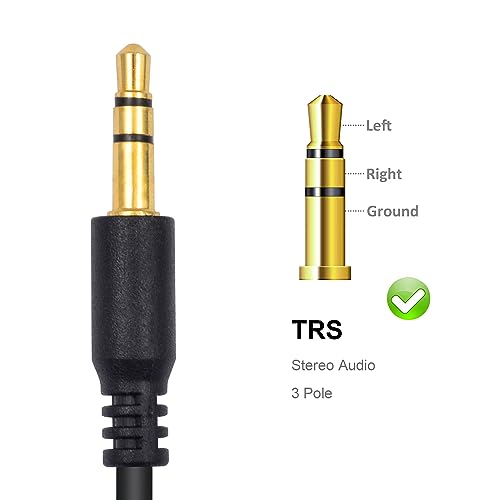 Poyiccot 3.5mm Headphone Splitter, 3.5mm Aux Splitter Cable, 1 to 6 Ways 1/8inch TRS Male to Female Stereo Extension Cable for Earphone Headset Speakers 1.5ft - size: 3.5mm TRS Cable 1.5ft
