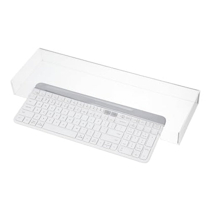 Acrylic Keyboard Cover, Clear Keyboard Dust Cover for Desktop Anti-Cat Protector Lid Waterproof Protective Case (18.5x5.9x1.8 Inches)