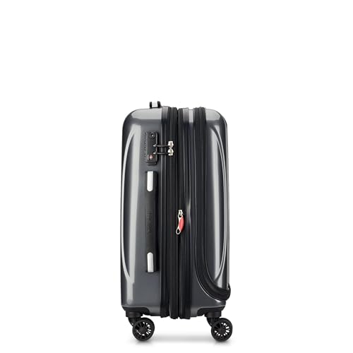 DELSEY PARIS Helium Aero Hardside Expandable Luggage with Spinner Wheels, Titanium, Carry-On 19 Inch - color: Titanium, size: Carry-On 19 Inch