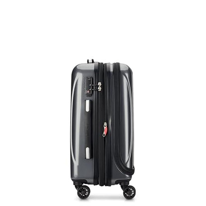 DELSEY PARIS Helium Aero Hardside Expandable Luggage with Spinner Wheels, Titanium, Carry-On 19 Inch - color: Titanium, size: Carry-On 19 Inch