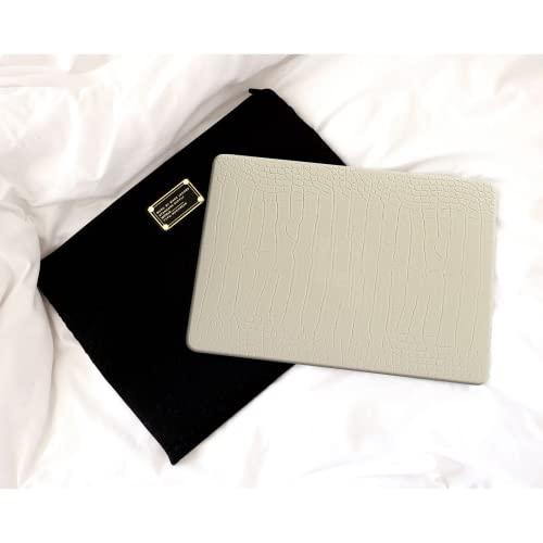 Funut for MacBook Air 13.6 inch Case M5 M4 M3 M2 2022-2024 2025 2026 Release A3449 A3240 A3113 A2681 with Touch ID, Crocodile MacBook Air 13 M5 Leather Hard Shell Case & Keyboard Cover, Pudding - color: 01Pudding, size: 2022-2026 MacBook Air 13.6 inch M2