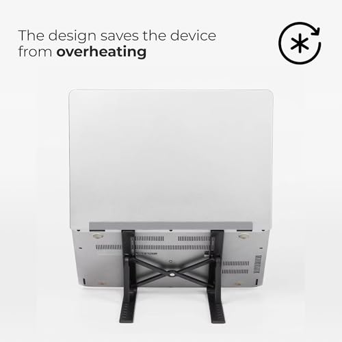 Foldable Aluminum Laptop Stand – 7-Level Adjustable Riser for Desk, Sturdy & Lightweight Holder for 9''-15.6'' Laptops, Perfect for Home, Office & Travel