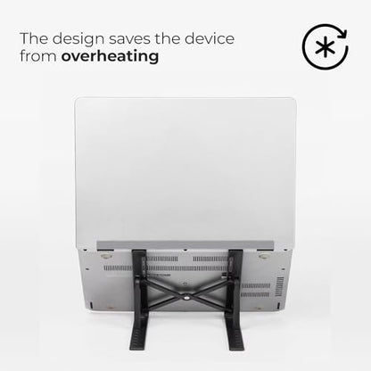 Foldable Aluminum Laptop Stand – 7-Level Adjustable Riser for Desk, Sturdy & Lightweight Holder for 9''-15.6'' Laptops, Perfect for Home, Office & Travel