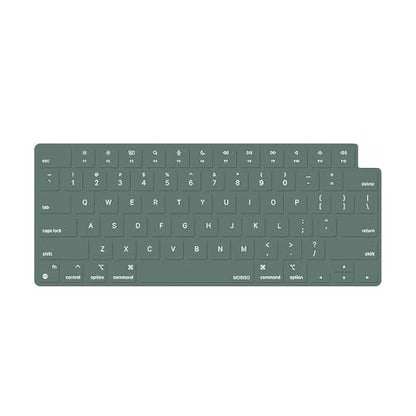 MOSISO Keyboard Cover with Solid Texture, Laptop keyboard Cover | Compatible with MacBook Air 15 inch M3 A3114 M2 A2941/Air 13.6 A3113 A2681/Pro 14/16 M4 M3 M2 M1 - color: Midnight Green