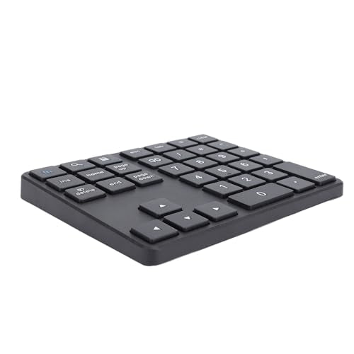 Gugxiom Bluetooth Number Pad, 2.4G Numeric Keypad Numpad, 35 Keys, Rechargeable Financial Accounting Numeric Pad for Laptop Desktop PC (Black)