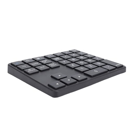 Gugxiom Bluetooth Number Pad, 2.4G Numeric Keypad Numpad, 35 Keys, Rechargeable Financial Accounting Numeric Pad for Laptop Desktop PC (Black)