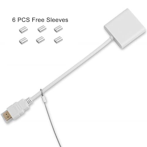 50 Pack Adjustable Cable Tether Universal Computer Adapter Lock Kit DIY Kit Stainless Steel with Nylon Coat Tether Computers Adapters - size: 50