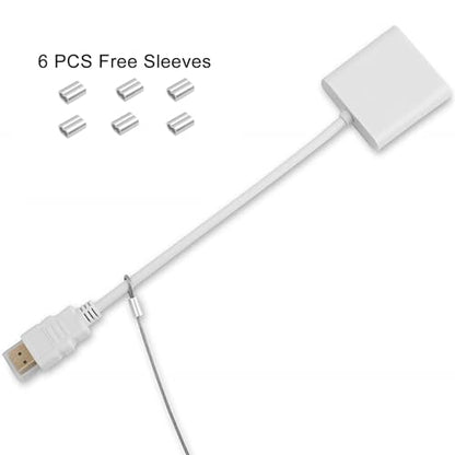 50 Pack Adjustable Cable Tether Universal Computer Adapter Lock Kit DIY Kit Stainless Steel with Nylon Coat Tether Computers Adapters - size: 50