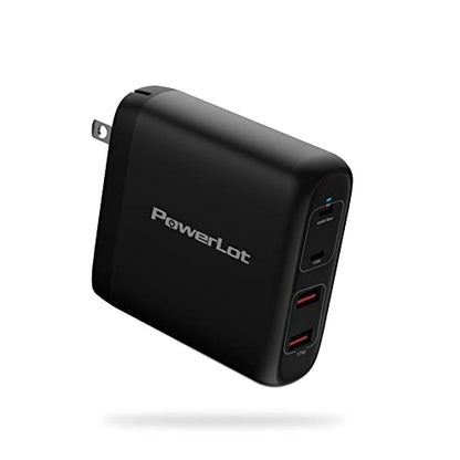 100W USB C Wall Charger,PowerLot 4 Port GaN MacBook Pro USB C Charger, Laptop 100W Charger USB C Power Adapte for MacBook Air,iPad,Tablets,HP,Dell XPS,iPhone 14/13,Samsung Galaxy - color: 4 ports-Black