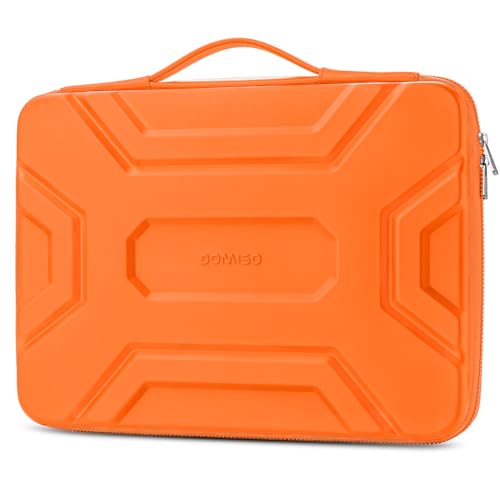DOMISO 14 inch Laptop Sleeve with Handle, Shockproof & Waterproof EVA Protective Laptop case, Hard Laptop Sleeve for 14" HP Dell Asus Lenovo Laptop, Orange - color: Orange, size: 14 inch
