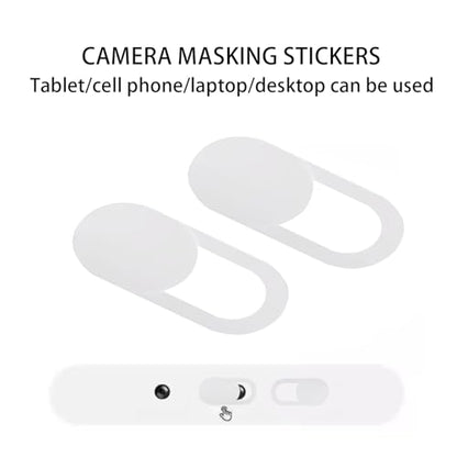 Webcam Cover Slide（6PCS - 0.027in Ultra Thin Camera Privacy Cover for Laptop, Desktop, PC, MacBook Pro, iMac, Mac mini, Smartphone - Strong Adhesive, White-Protect Your Privacy & Security