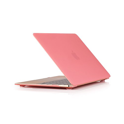 RUBAN Case Compatible with MacBook 12 Inch A1534 - Slim Snap On Hard Shell Protective Cover, Pink - color: Pink