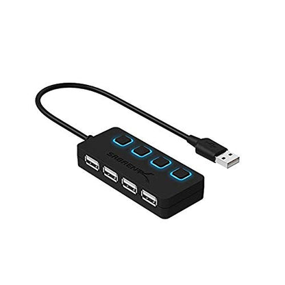 SAMSON Go Mic Portable Clip-on USB Condenser Microphone (Titanium)- USB 2.0 Hub with Individual LED lit Power Switches + Cleaning Cloth – Deluxe Bundle Great for Podcasting and Field Recording