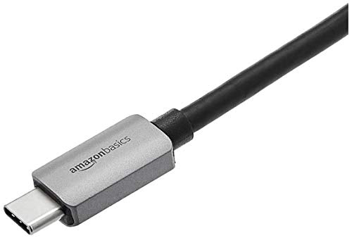 Amazon Basics USB-C 3.1 Male to HDMI Female Adapter for Phone and Tablet, 4K@60Hz, Portable, Plug and Play, Gray, 1.69 x 1.45 x 0.43 inches