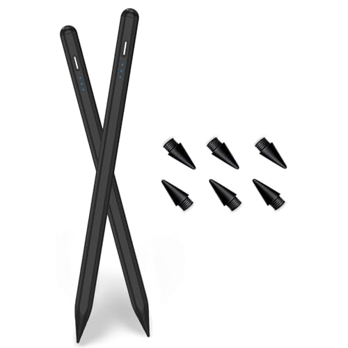 Stylus Pencil for iPad A16/11th Gen(2018-2026),2Pack Active iPad Pen Fast Charging Palm Rejection&Tilt Sensitivity Compatible iPad 11-6th,iPad Pro M5/12.9"/11",iPad Air M4/M3/M2/5/4/3,Mini 7/6/5-Black - color: Black, size: 2pack