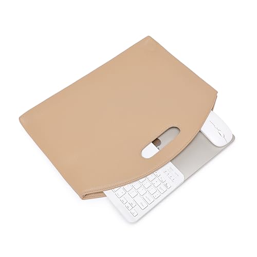 Official Document Computer Bag Stylishly Sleek with Multiple Compartments and Easy to Carry Design - color: Sandy/Pu