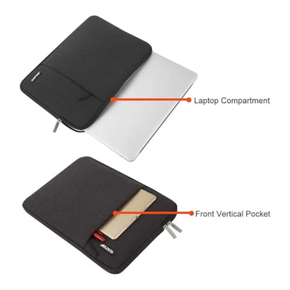 MOSISO Laptop Case 14 inch, 14 inch Laptop Sleeve Compatible with HP Lenovo Dell ASUS Acer, HP Stream, Dell Latitude, Lenovo IdeaPad, Polyester Vertical Computer Sleeve Bag with Pocket, Black - color: Black, size: 14 inch