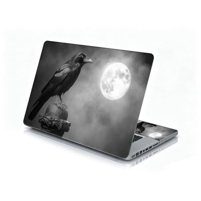 Universal Laptop Skin Sticker Decal, 12"-15.6" Aesthetic Vinyl Wrap, Raven Moon Night Waterproof Notebook Cover Art Protector for MacBook HP Dell Lenovo, Fits 13" 14" 15" 15.6" - color: Raven Moon Night
