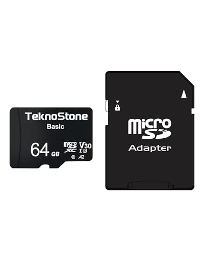 64GB Basic MicroSDXC TF Memory Card with Adapter 1 Pack | 90MB/s Read 50MB/s Write UHS-I C10 U3 V30 A2 for DJI Insta360 Dash Security Cameras Drone Console Tablet Phone - size: Basic 64GB