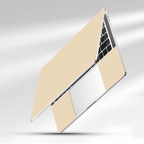 15-15.6 inches Netbook Laptop Skin Sticker Decal Reusable Cover Protector for 11.6 12 13 13.3 14 15 15.4 Notebook Chromebook Easy to Apply and Remove, Scratch-Resistant Waterproof I Apricot Beige - color: Apricot Beige