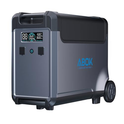 ABOK Ark3600 Portable Power Station of Extra Battery | Expandable to 11520Wh, 3840Wh LiFePO4 Battery, 3H Fast Charge, 3600W Solar Generator for Home Backup, Hurricane, Camping, RV - style: Ark3600 Extra Battery