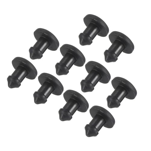 MECCANIXITY Silicone Snap in Locking Hole Plugs, Mini Rubber Panel Seal Cover Flush Type Panel Round for Kitchen Bulkheads Waterproof Sealing Plugs 3mm/0.1 Inch Diameter Black,Pack of 10 - color: Black, size: 3mm